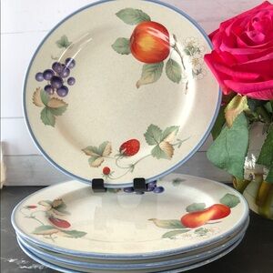 Elegant Fruit Design Dinner Plates Set  Savoir Vivre